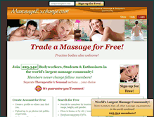 Tablet Screenshot of massageexchange.com